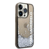 Karl Lagerfeld Liquid Glitter Elong case til iPhone 14 Pro Max - sort