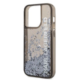 Karl Lagerfeld Liquid Glitter Elong case til iPhone 14 Pro Max - sort
