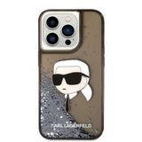Karl Lagerfeld Glitter Karl's hovedkasse til iPhone 14 Pro Max - sort