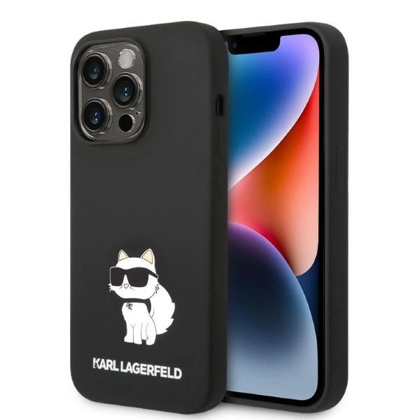 Karl Lagerfeld Silicone Choupette-foder for iPhone 14 Pro Max - sort