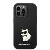 Karl Lagerfeld Silicone Choupette-foder for iPhone 14 Pro Max - sort