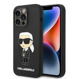 Karl Lagerfeld Silicone Ikonik-foder for iPhone 14 Pro Max - sort