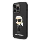 Karl Lagerfeld Silicone Ikonik-foder for iPhone 14 Pro Max - sort
