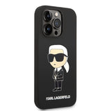 Karl Lagerfeld Silicone Ikonik-foder for iPhone 14 Pro Max - sort