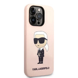 Karl Lagerfeld Silicone Ikonik-foder for iPhone 14 Pro Max - pink