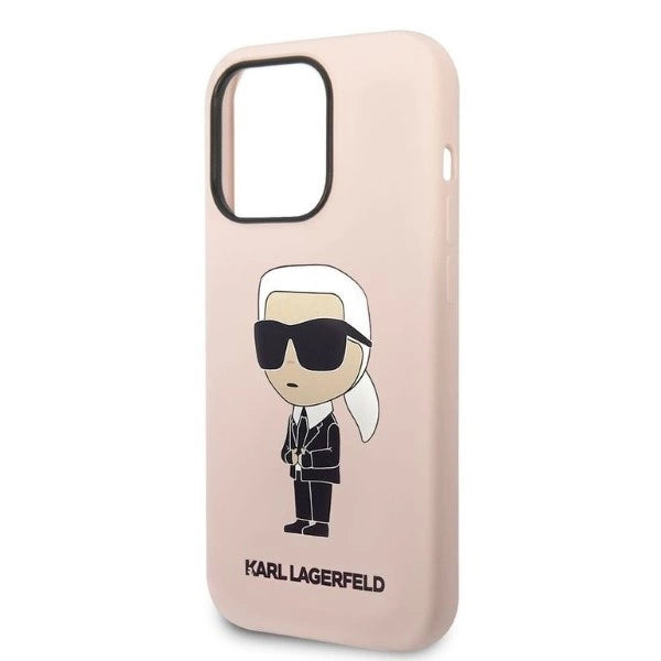 Karl Lagerfeld Silicone Ikonik-foder for iPhone 14 Pro Max - pink