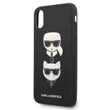 Karl Lagerfeld Saffiano Karl&Choupette hovedkasse til iPhone X/XS - sort