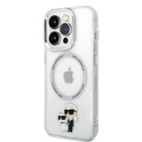 Karl Lagerfeld Iconic Karl & Choupette MagSafe-foder for iPhone 14 Pro - gennemsigtigt
