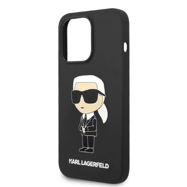 Karl Lagerfeld Silicone Ikonik MagSafe-kasse til iPhone 14 Pro - sort
