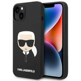 Karl Lagerfeld Silicone Karl's Head MagSafe-foder for iPhone 14 Plus - sort