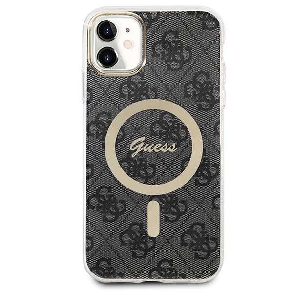 Set Guess GUBPN61H4EACSK Case+Charger iPhone 11 6.1" sort/sort hard case 4G Print MagSafe