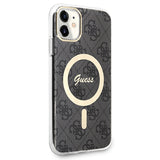 Set Guess GUBPN61H4EACSK Case+Charger iPhone 11 6.1" sort/sort hard case 4G Print MagSafe