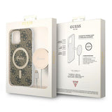Set Guess GUBPP12MH4EACSW Case+ Charger iPhone 12/12 Pro brun/brun hard case 4G Print MagSafe