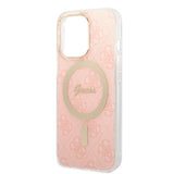 Set Guess GUBPP13XH4EACSP Case+ Charger iPhone 13 Pro Max pink/pink hard case 4G Print MagSafe