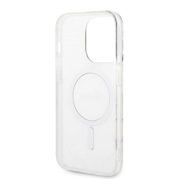 Set Guess GUBPP14LHMEACSK Case+ Charger iPhone 14 Pro 6.1" sort/sort hårdkasse Marble MagSafe