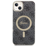 Set Guess GUBPP14MH4EACSK Case+ Charger iPhone 14 Plus 6,7" sort/sort hard case 4G Print MagSafe