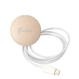 Set Guess GUBPP14MHMEACSH Case+ Charger iPhone 14 Plus 6,7" hvid/hvid hårdkasse Marble MagSafe