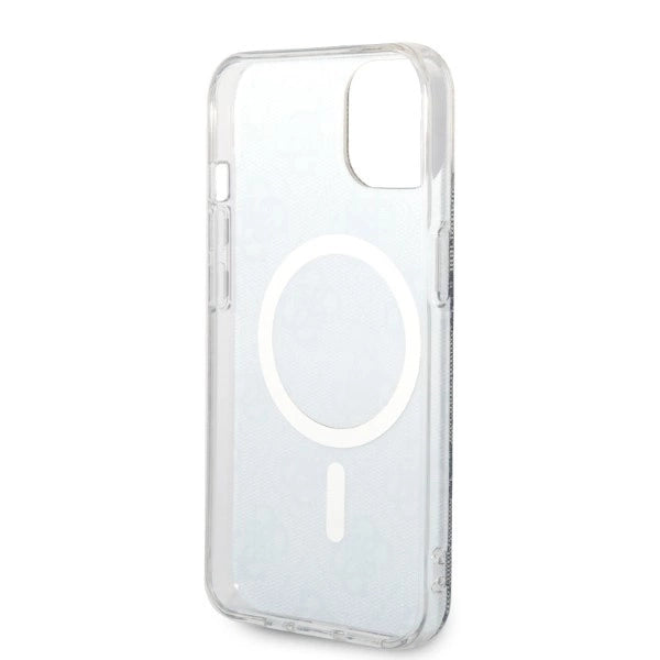 Set Guess GUBPP14SH4EACSB Case+ Charger iPhone 14 6,1" blå/blå hårdkasse 4G Print MagSafe