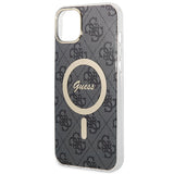 Set Guess GUBPP14SH4EACSK Case+ Charger iPhone 14 6.1" sort/sort hard case 4G Print MagSafe