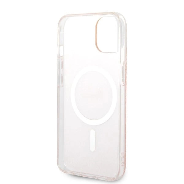 Set Guess GUBPP14SH4EACSP Case+ Charger iPhone 14 6.1" pink/pink hard case 4G Print MagSafe