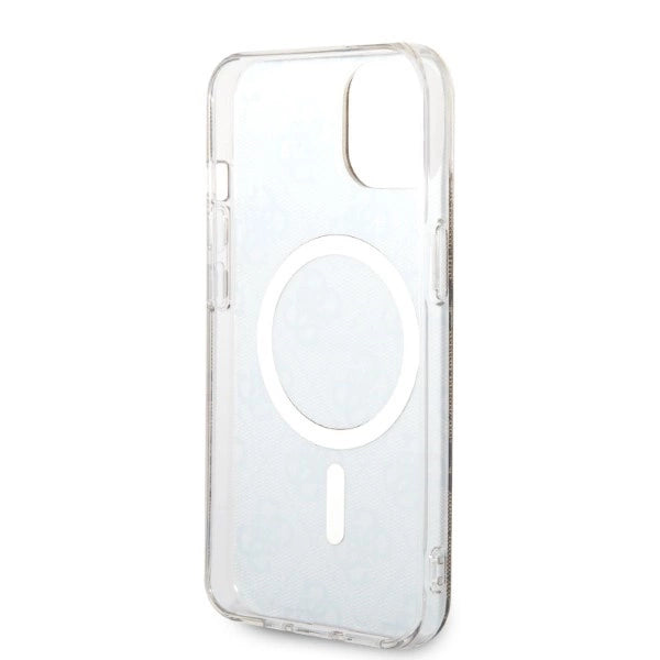 Set Guess GUBPP14SH4EACSW Case+ Charger iPhone 14 6.1" brun/brun hard case 4G Print MagSafe