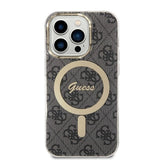 Set Guess GUBPP14XH4EACSK Case+ Charger iPhone 14 Pro Max 6,7" sort/sort hard case 4G Print MagSafe