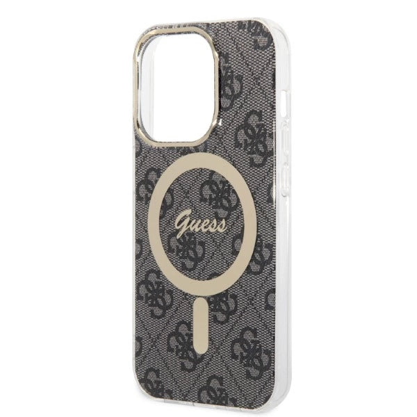 Set Guess GUBPP14XH4EACSK Case+ Charger iPhone 14 Pro Max 6,7" sort/sort hard case 4G Print MagSafe