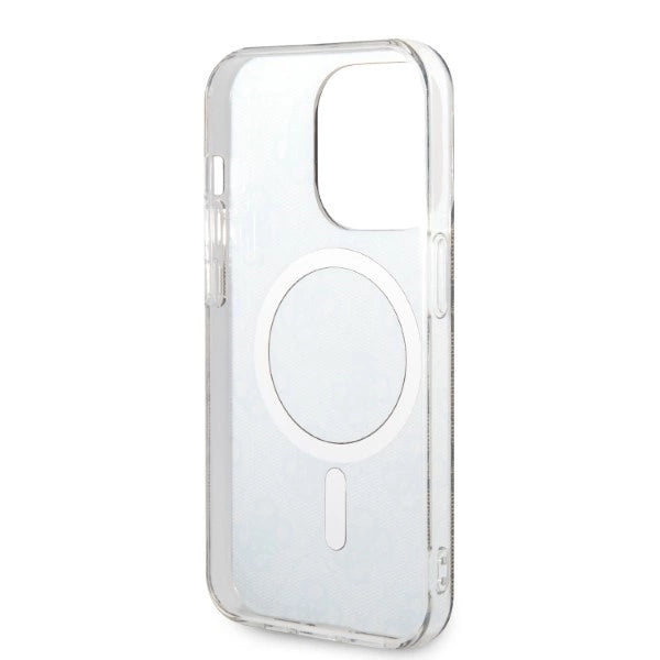 Set Guess GUBPP14XH4EACSW Case+ Charger iPhone 14 Pro Max 6,7" brun/brun hard case 4G Print MagSafe