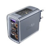 Acefast oplader GaN 65W 3 porte (1xUSB, 2xUSB C) grå (A45)