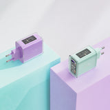 Acefast oplader GaN 65W 3 porte (1xUSB, 2xUSB C) grå (A45)