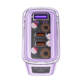 Acefast oplader GaN 65W 3 porte (1xUSB, 2xUSB C) grå (A45)