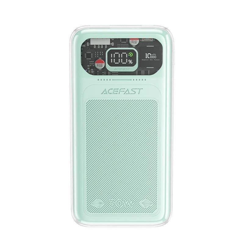 Acefast powerbank 10000mAh Sparkling Series hurtig opladning 30W grøn (M1)