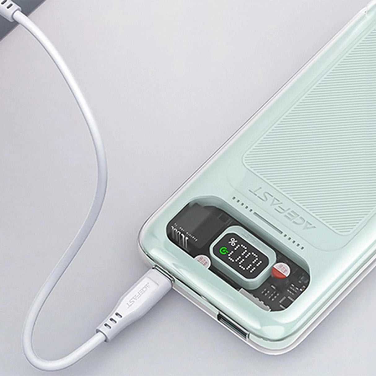 Acefast powerbank 10000mAh Sparkling Series hurtig opladning 30W grøn (M1)