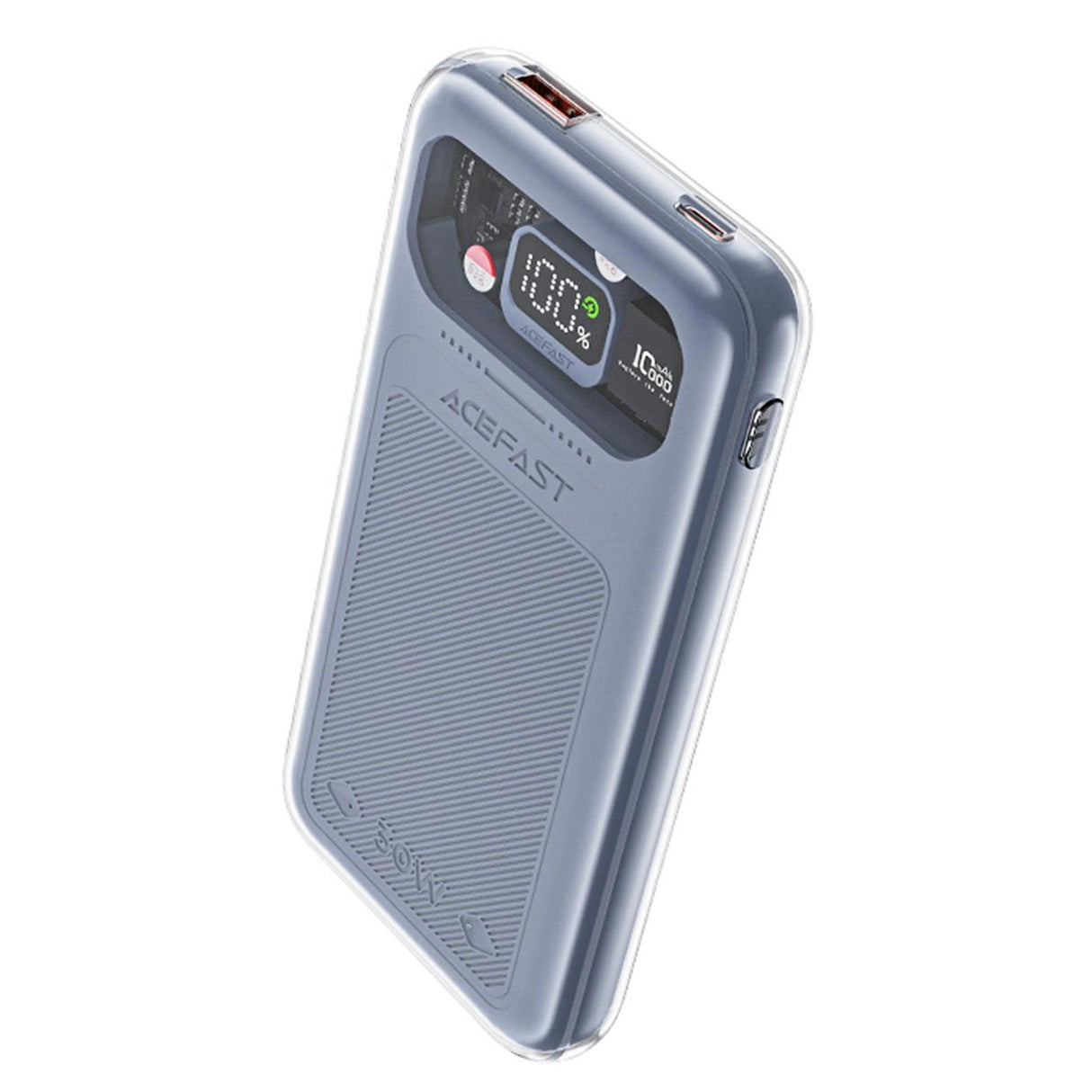 Acefast powerbank 10000mAh Sparkling Series hurtig opladning 30W grå (M1)