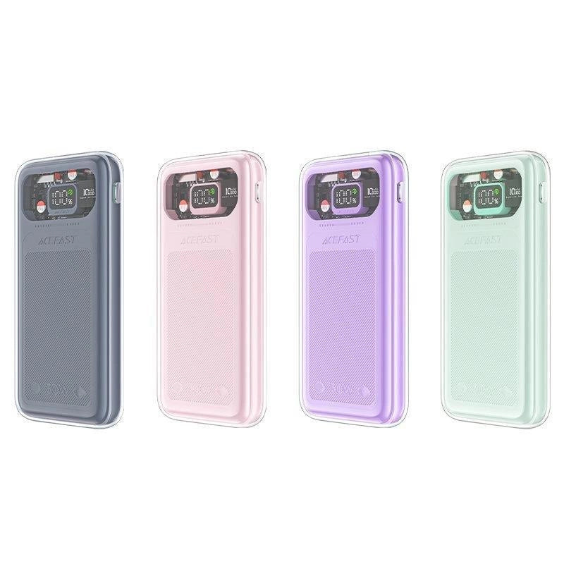 Acefast powerbank 10000mAh Sparkling Series hurtig opladning 30W grå (M1)