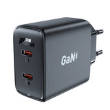 Hurtig opladning GaN 35W PD 2x USB C Acefast A49 - sort