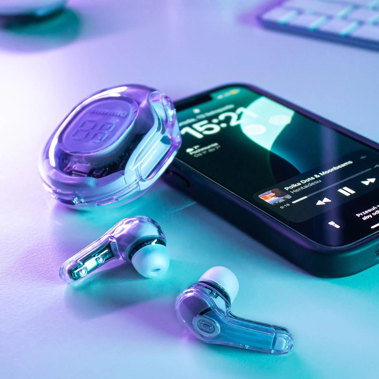 Acefast T8 TWS Bluetooth trådløse hovedtelefoner - hvid