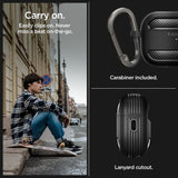 Spigen Rugged Armor Case til Apple AirPods Pro 1 / 2 - Matte Black