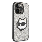 Karl Lagerfeld KLHCP14LG2CPS iPhone 14 Pro 6.1" sølv/sølv hardcase Glitter Choupette Patch