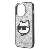 Karl Lagerfeld KLHCP14LG2CPS iPhone 14 Pro 6.1" sølv/sølv hardcase Glitter Choupette Patch