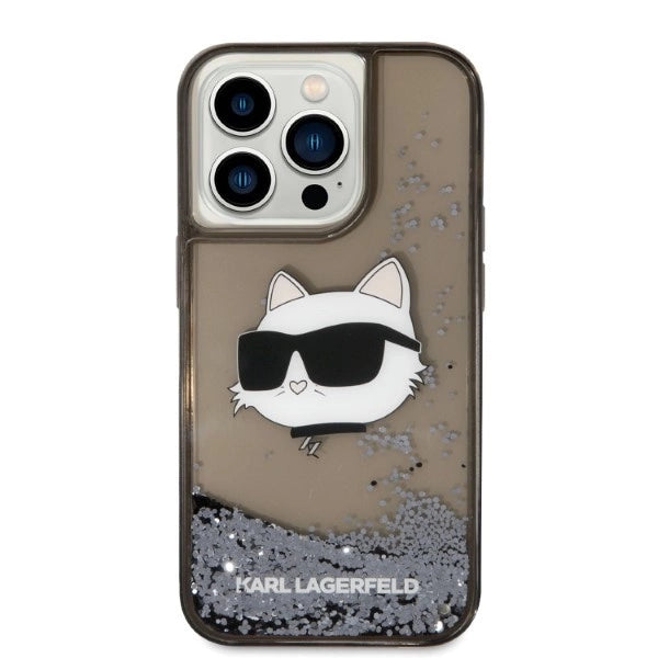 Karl Lagerfeld KLHCP14LLNCHCK iPhone 14 Pro 6.1" sort/sort hardcase Glitter Choupette Head