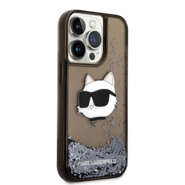 Karl Lagerfeld KLHCP14LLNCHCK iPhone 14 Pro 6.1" sort/sort hardcase Glitter Choupette Head