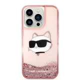 Karl Lagerfeld KLHCP14LLNCHCP iPhone 14 Pro 6,1" pink/pink hardcase Glitter Choupette Head