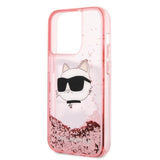 Karl Lagerfeld KLHCP14LLNCHCP iPhone 14 Pro 6,1" pink/pink hardcase Glitter Choupette Head