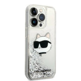 Karl Lagerfeld KLHCP14LLNHCCS iPhone 14 Pro 6.1" sølv/sølv hardcase Glitter Choupette Head