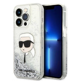 Karl Lagerfeld KLHCP14LLNKHCH iPhone 14 Pro 6,1" sølv/sølv hardcase Glitter Karl Head