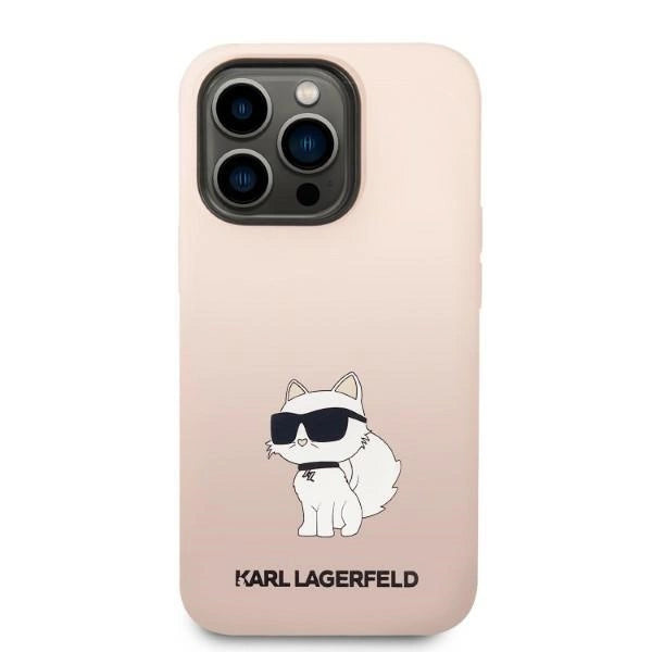 Karl Lagerfeld KLHCP14LSNCHBCP iPhone 14 Pro 6.1" hårdkasse pink/pink Silicone Choupette