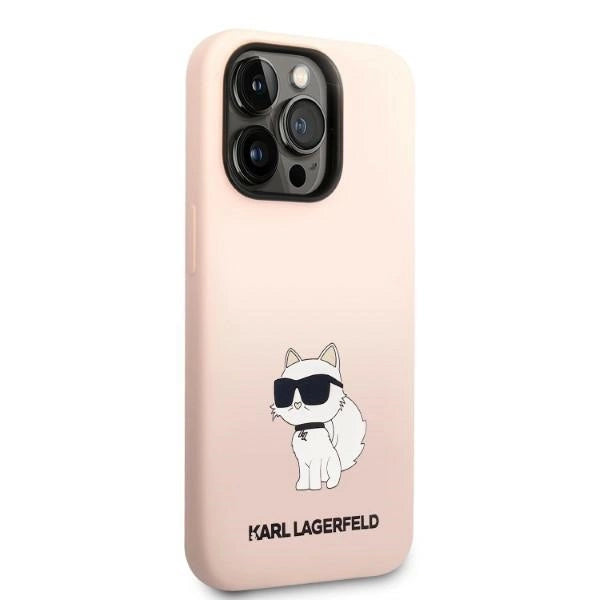 Karl Lagerfeld KLHCP14LSNCHBCP iPhone 14 Pro 6.1" hårdkasse pink/pink Silicone Choupette