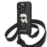 Karl Lagerfeld KLHCP14LSTKMK iPhone 14 Pro 6.1" sort/sort hardcase Monogram Ikonik Patch