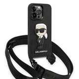 Karl Lagerfeld KLHCP14LSTKMK iPhone 14 Pro 6.1" sort/sort hardcase Monogram Ikonik Patch